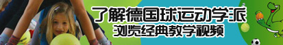 操逼大黄了解德国球运动学派，浏览经典教学视频。